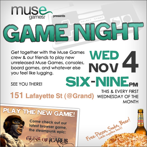 NYC Game Night Nov 4